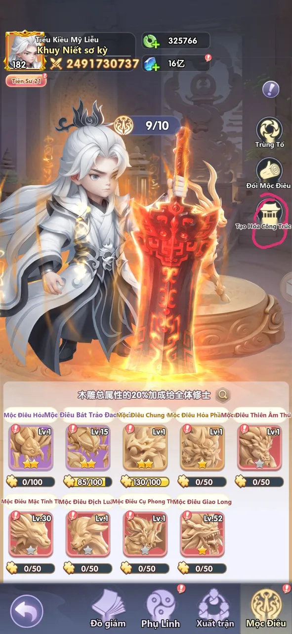 Tiên Nghịch Mobile: Hướng Dẫn Hệ Thống Mộc Điêu, Cách Mịch Duyên Và Kỹ Năng - ảnh hướng dẫn 1