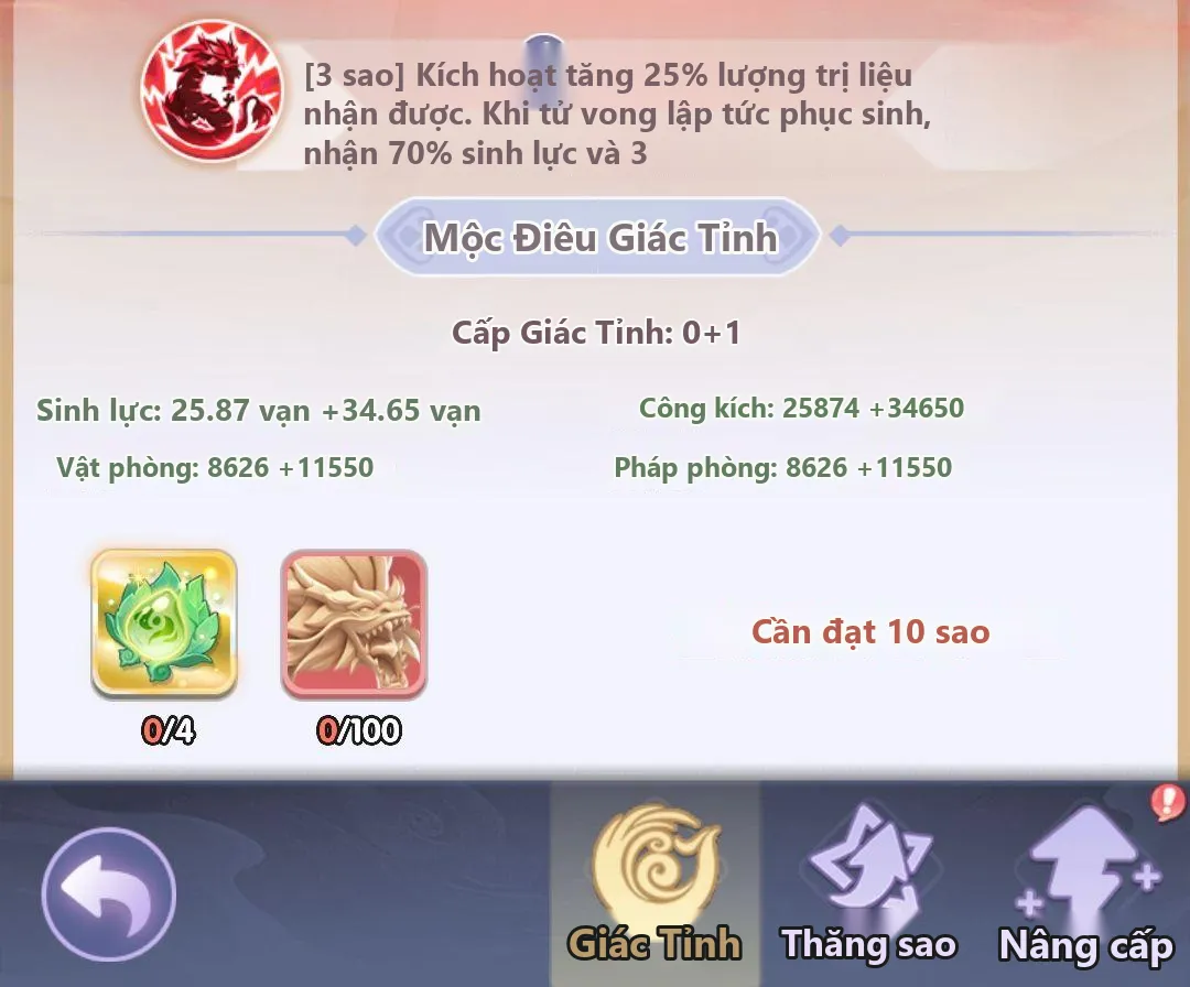 Tiên Nghịch Mobile: Hướng Dẫn Hệ Thống Mộc Điêu (Phần 2), Kỹ Năng, Bảo Thạch, Tăng Sao - ảnh hướng dẫn 10