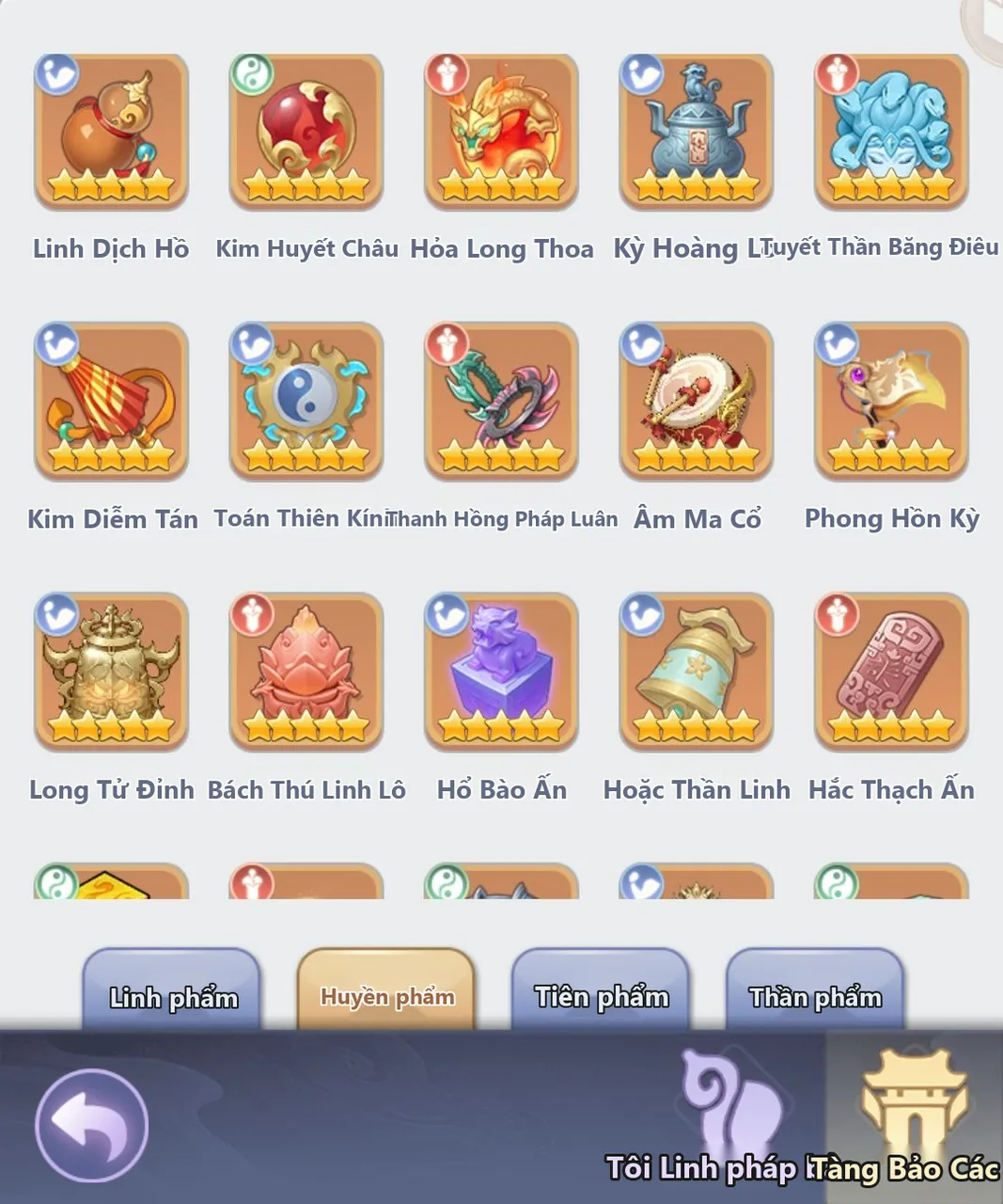 Tiên Nghịch Mobile: Phân Tích Pháp Bảo Thần Phẩm, Tiên Phẩm, Huyền Phẩm - ảnh hướng dẫn 3