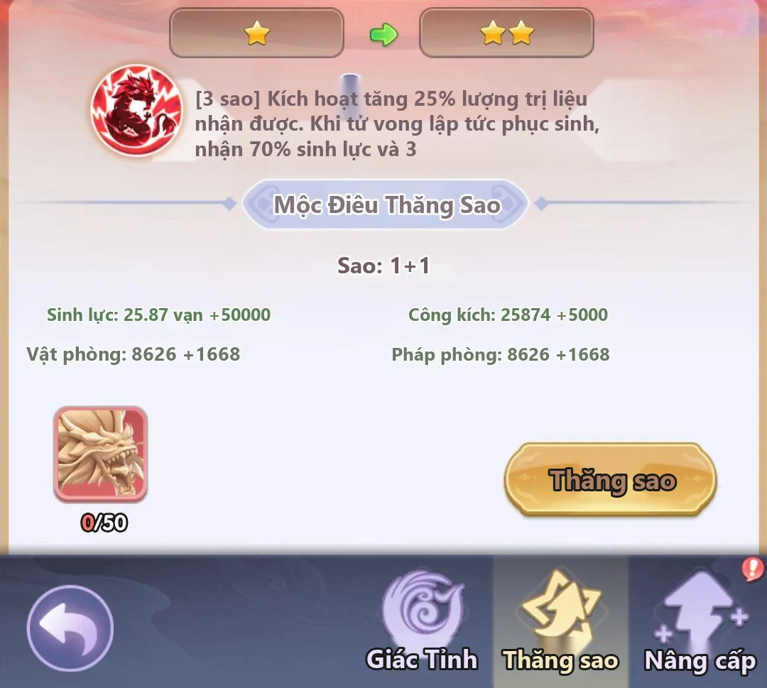 Tiên Nghịch Mobile: Hướng Dẫn Hệ Thống Mộc Điêu (Phần 2), Kỹ Năng, Bảo Thạch, Tăng Sao - ảnh hướng dẫn 9